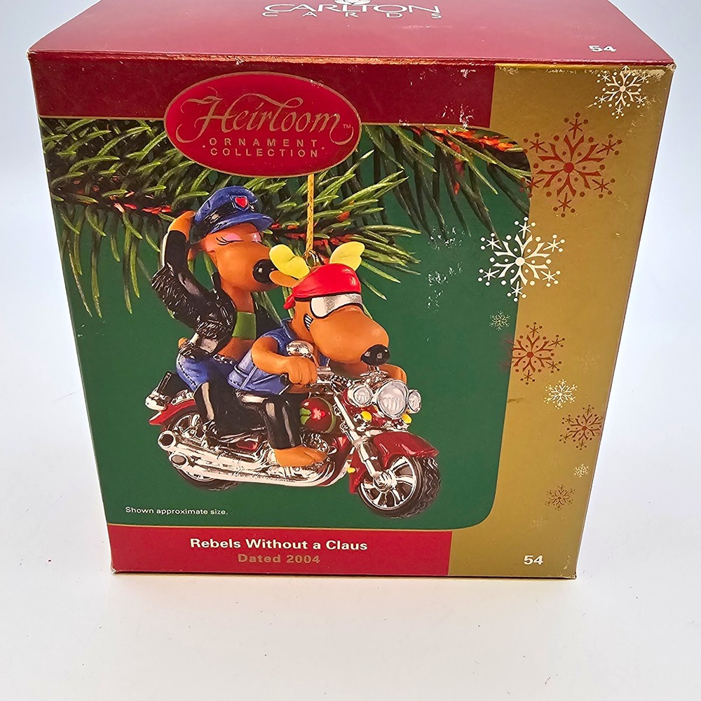 Carlton Cards Heirloom Ornament Rebels Without a Claus Reindeer 2004 CXOR-054L